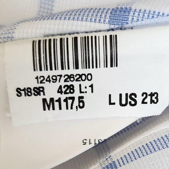 Hugo Boss Men's "Sharp" Fit Plaid Button Down Dress Shirt Size 17.5 34/35 - Picture 11 of 11